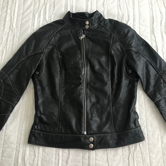 Moda International Jackets & Blazers - Moda International Genuine Leather Moto Jacket